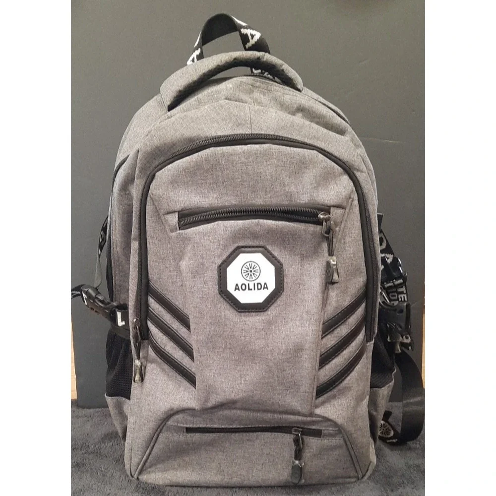Aolida 1975 Limited Edition Backpack 18” Gray Black Lots of compartments